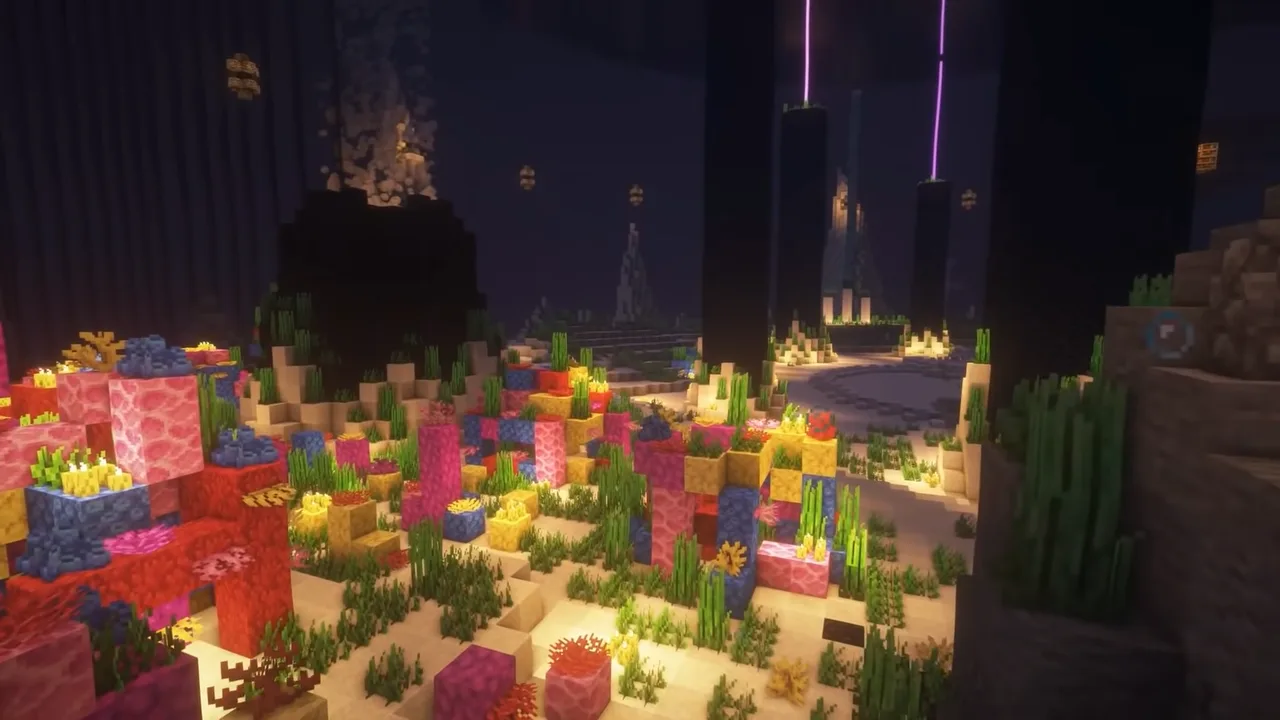 Vibrant glowing coral caves on Games.Place