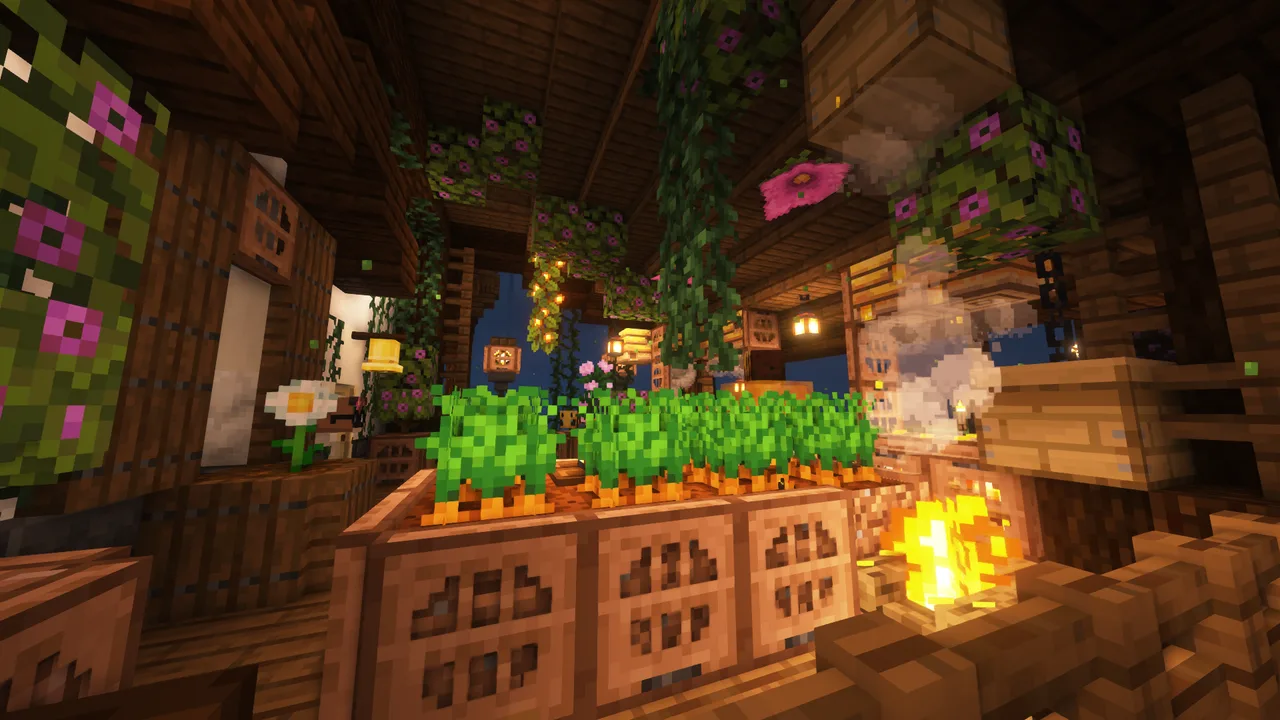 A cosy cabin interior build on Games.Place