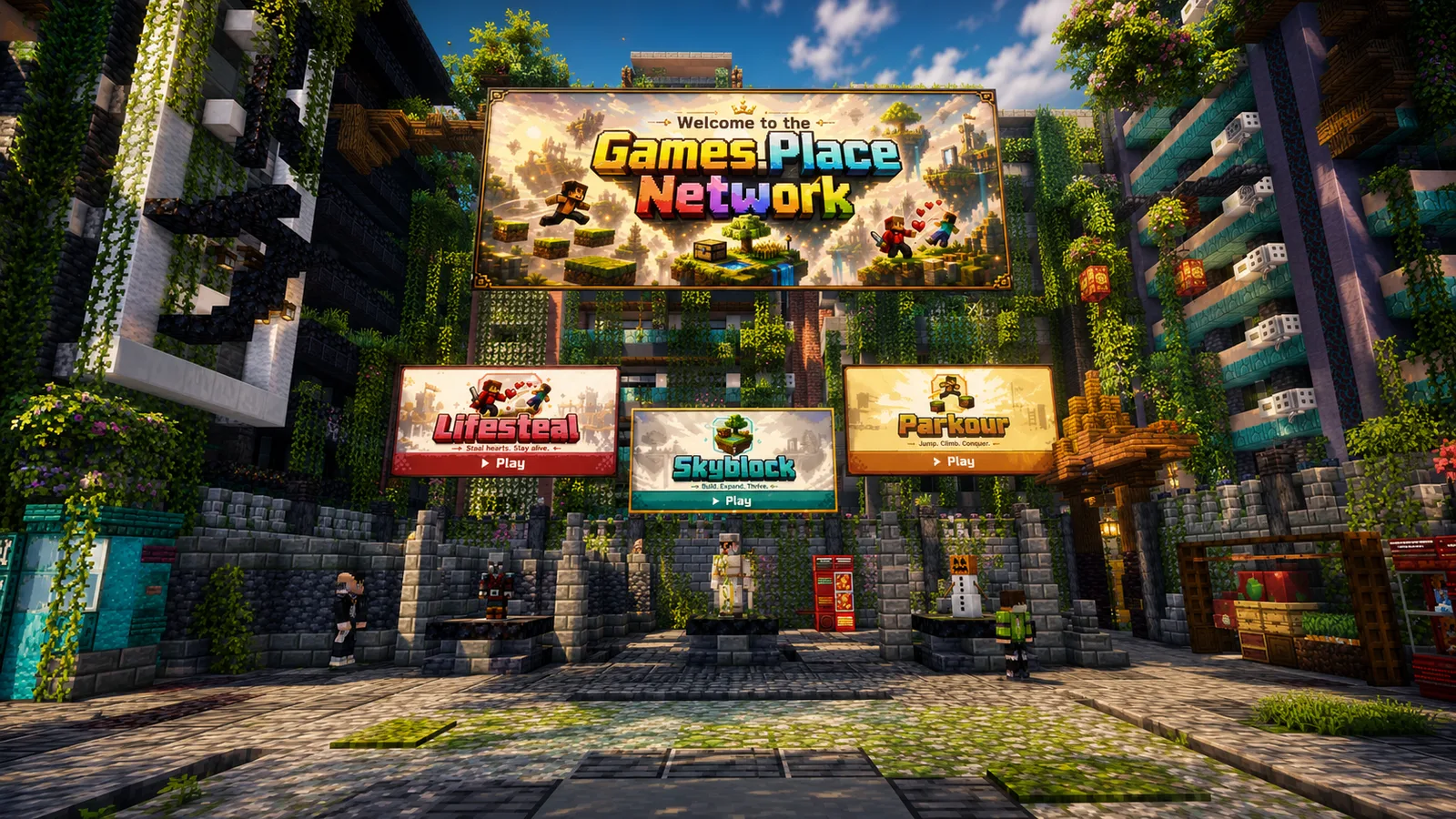 Games.Place Minecraft server gameplay